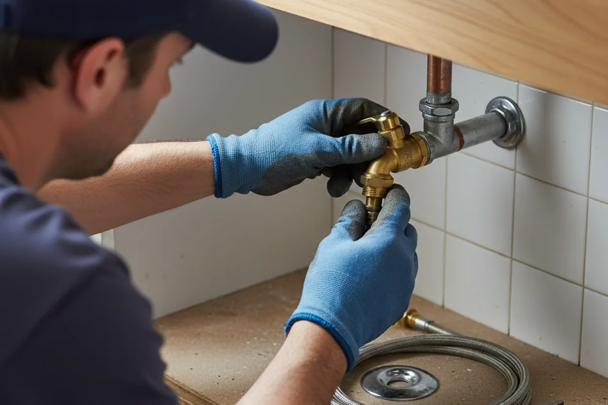 Shutoff valve and fitting work during Emergency Plumbing in Westford